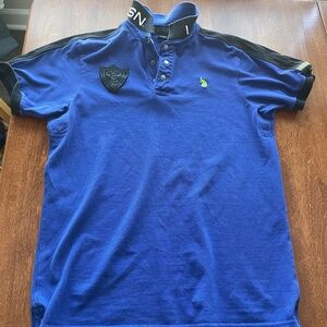 Polo Men's Logo Distressed Polo Shirt Size L
